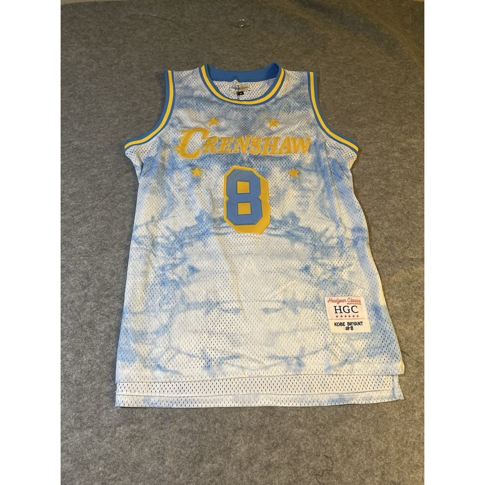Headgear Classics Kobe Bryant 8 Crenshaw Jersey Blue Tie Dye HGC Mens Small